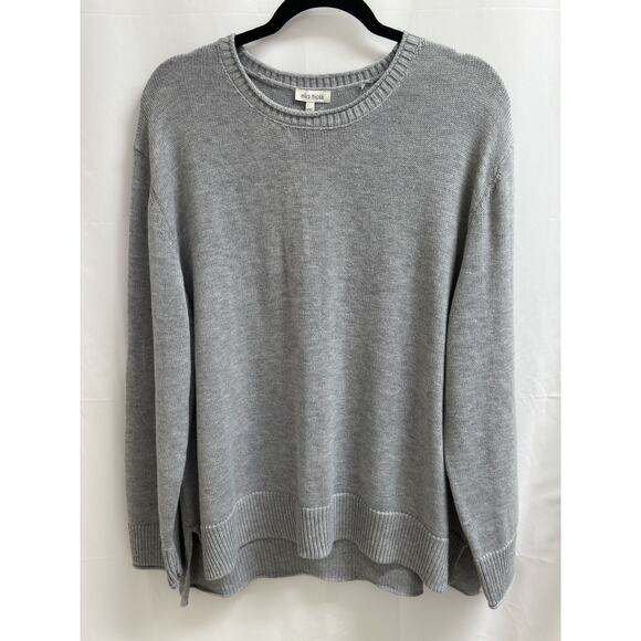 ELLA MOSS Crew Neck Long Sleeve Sweater Heather Gray Women's Size XXL - Picture 1 of 9